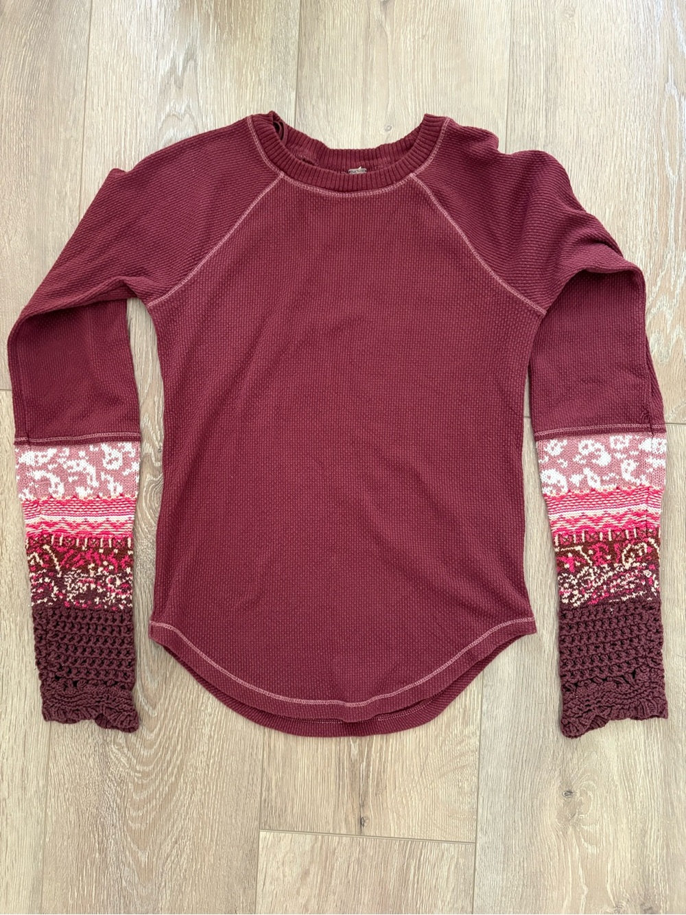 Free People In the Mix Cuff Top | Size S